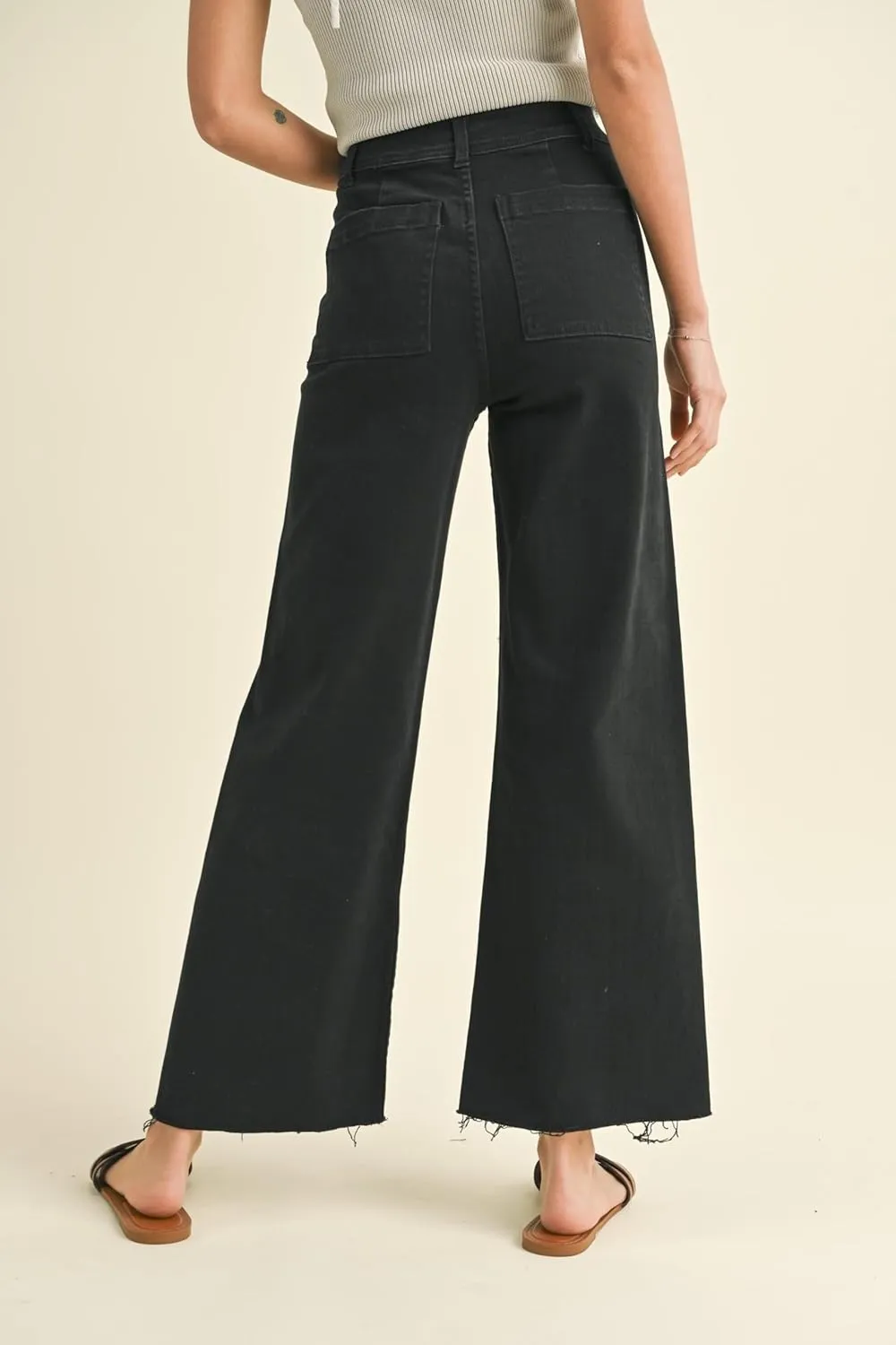 Miou Muse - Straight Wide Leg Denim Pants - MMP623