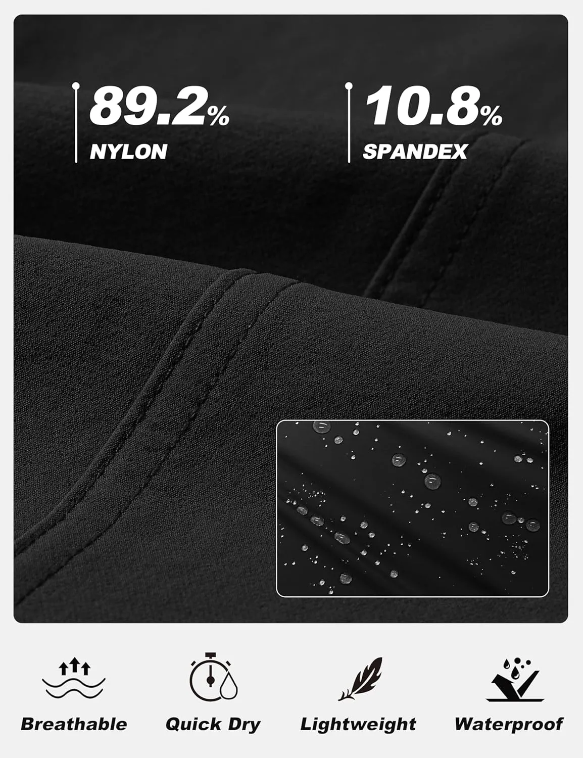MoFiz Women's Capri Pants with Pockets Lightweight Cropped Golf Hiking Pants Quick Dry Summer Elastic Waist Capris