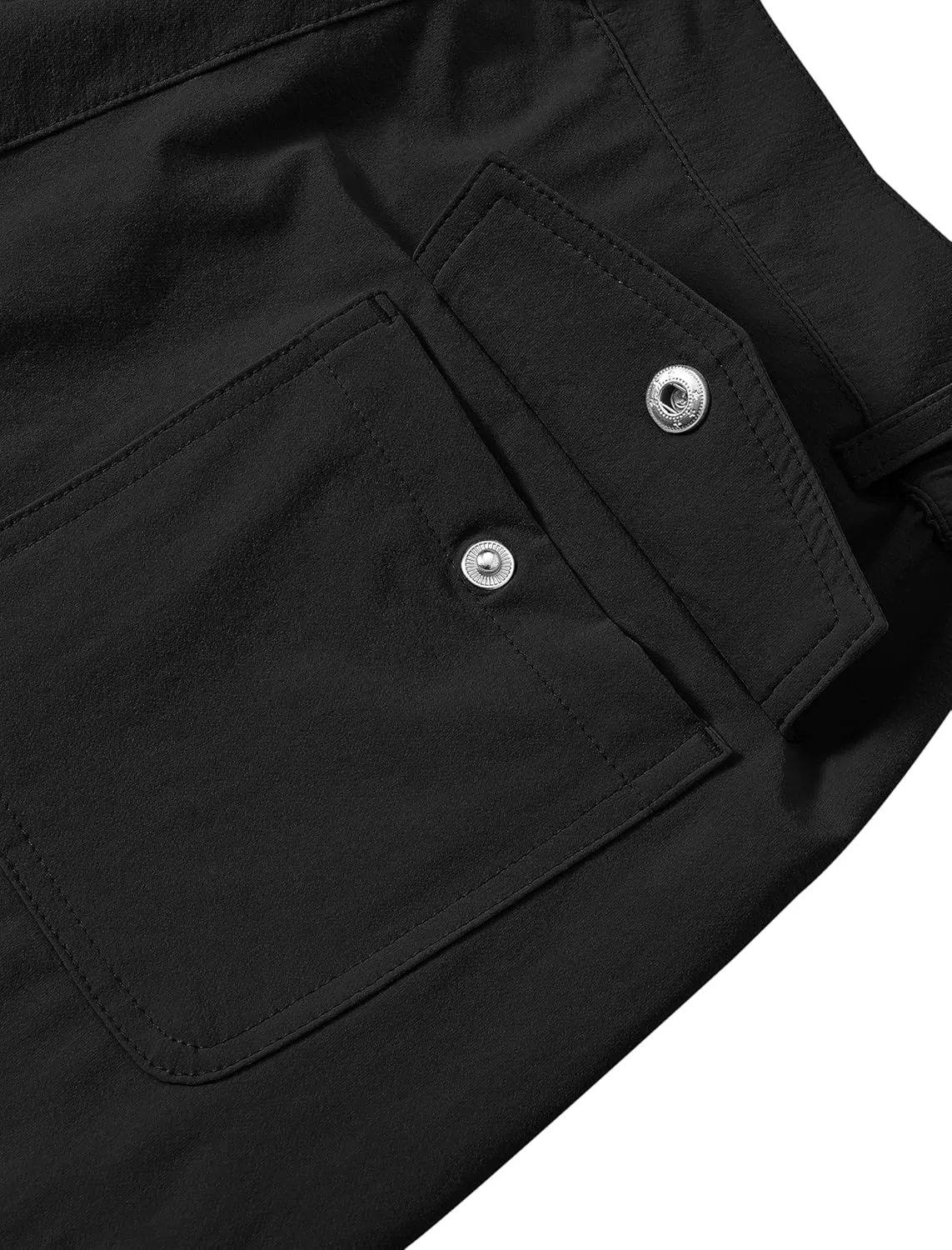 MoFiz Women's Capri Pants with Pockets Lightweight Cropped Golf Hiking Pants Quick Dry Summer Elastic Waist Capris