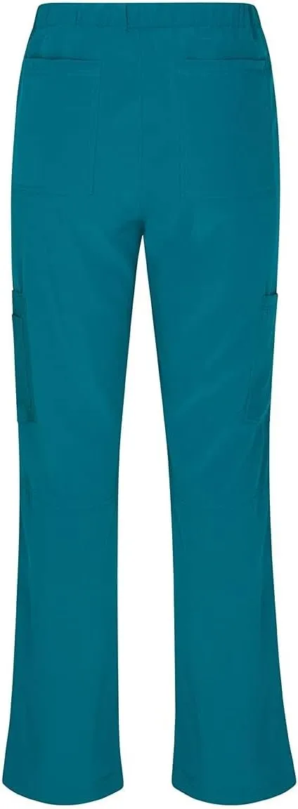 Natural Uniforms Women's Cool Stretch V-Neck Top and Cargo Pant Scrub Set with Regular and Petite Sizes