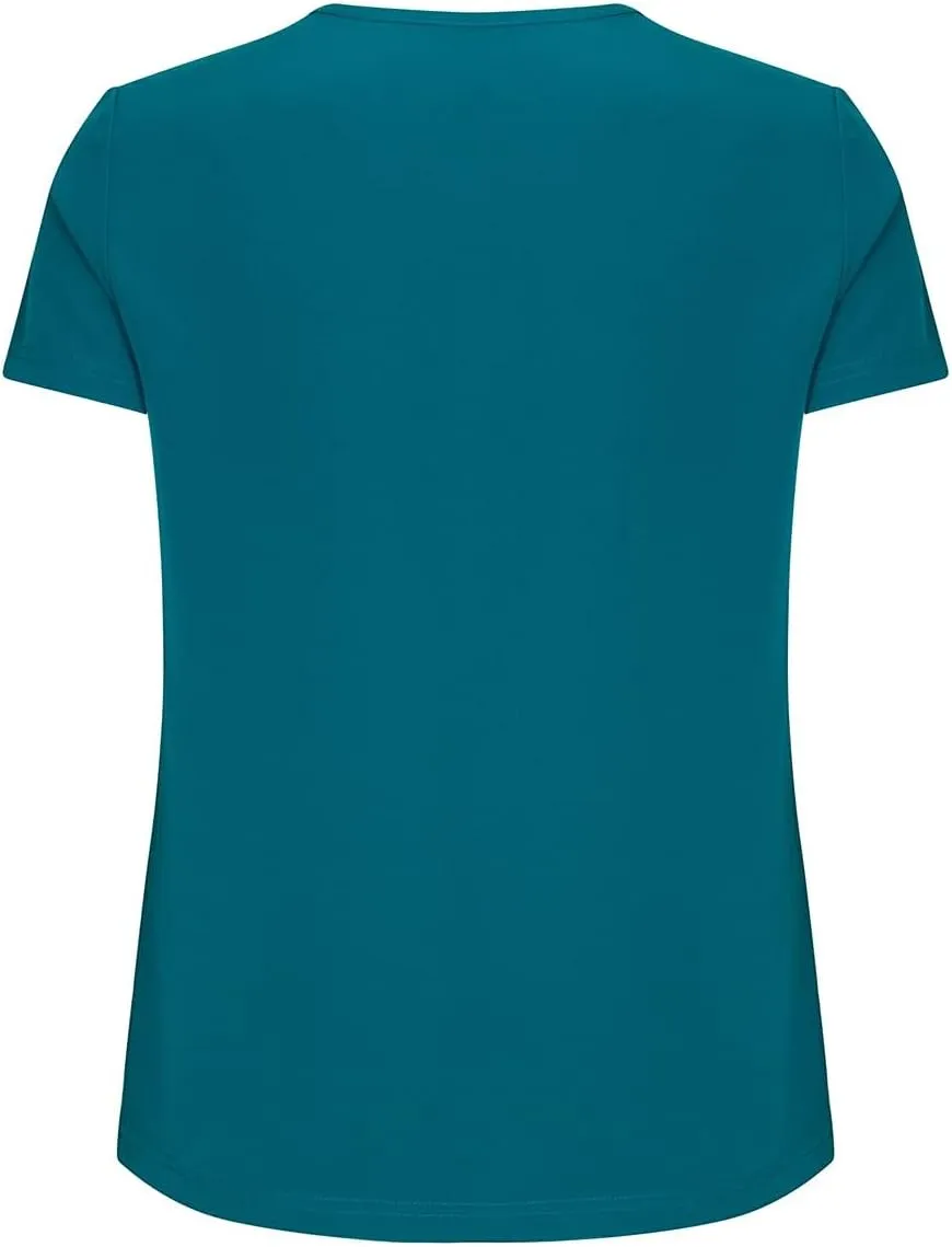 Natural Uniforms Women's Cool Stretch V-Neck Top and Cargo Pant Scrub Set with Regular and Petite Sizes