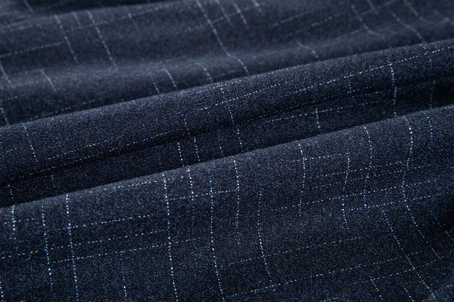 Navy Plaid Men's 3 Piece Slim Fit Suit Set Double Breasted Blazer Vest Pants for Party, Wedding and Business
