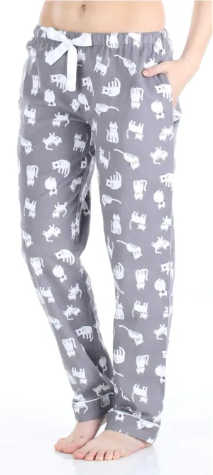 PajamaMania Women's Cotton Flannel Pajama PJ Pants with Pockets