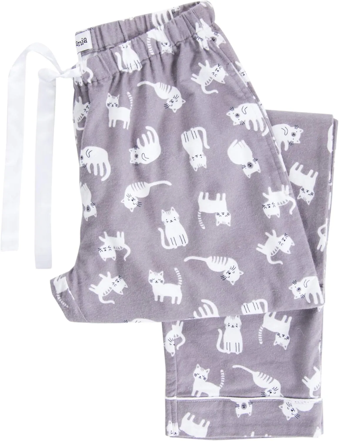 PajamaMania Women's Cotton Flannel Pajama PJ Pants with Pockets