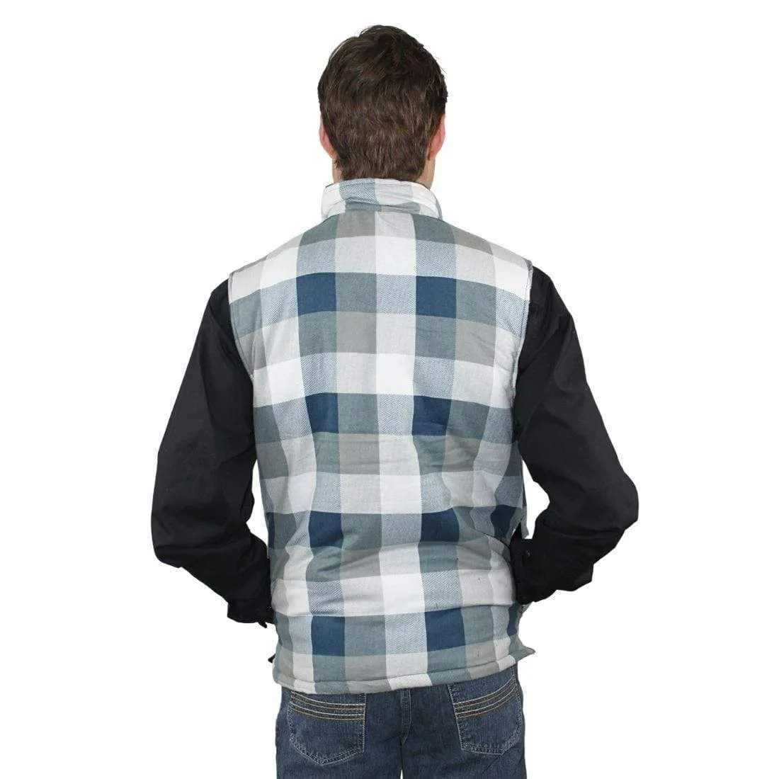 Pilbara Zipper Flannelette Quilted Vest RM123V