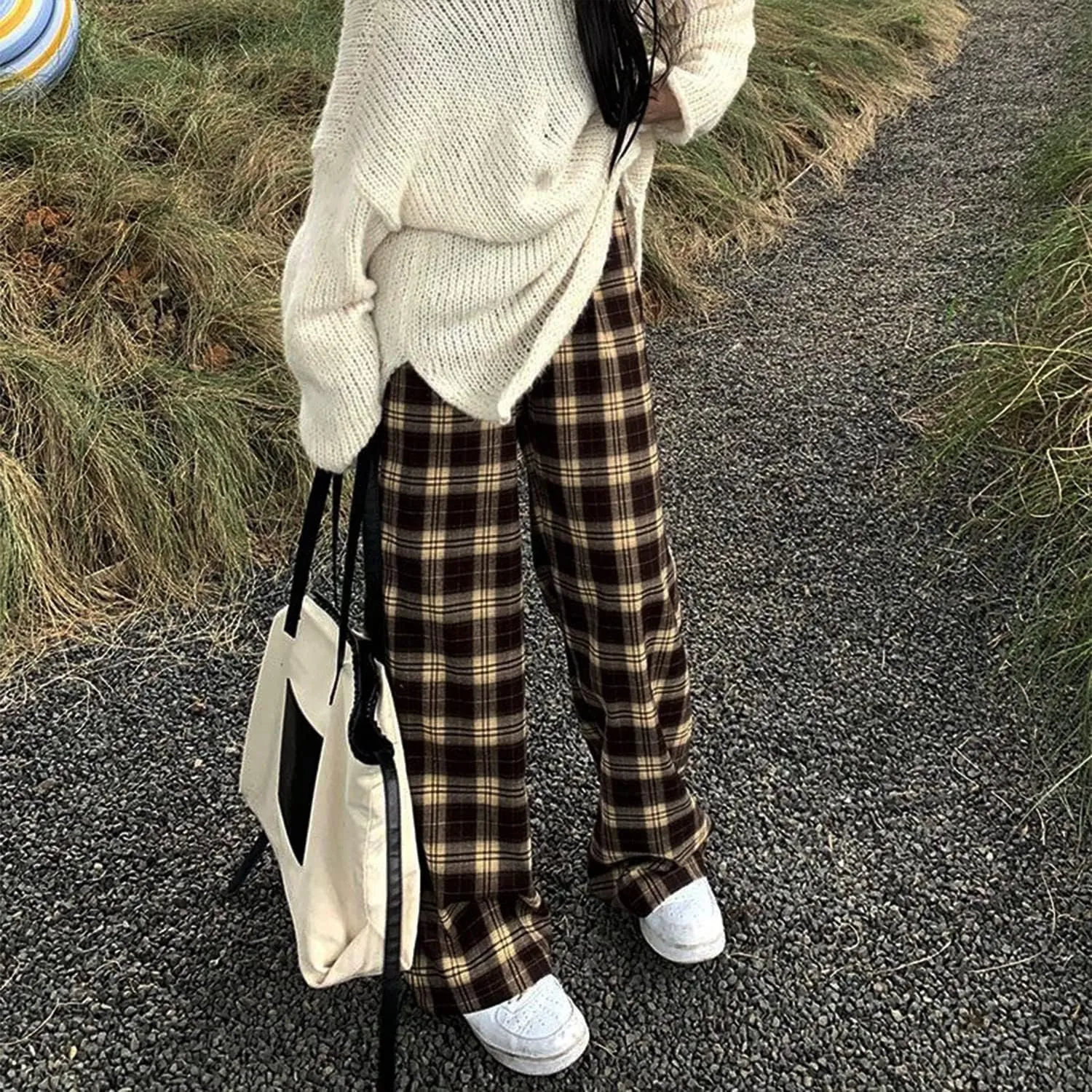 Plaid Women's Goth Baggy Alt Clothing Pants