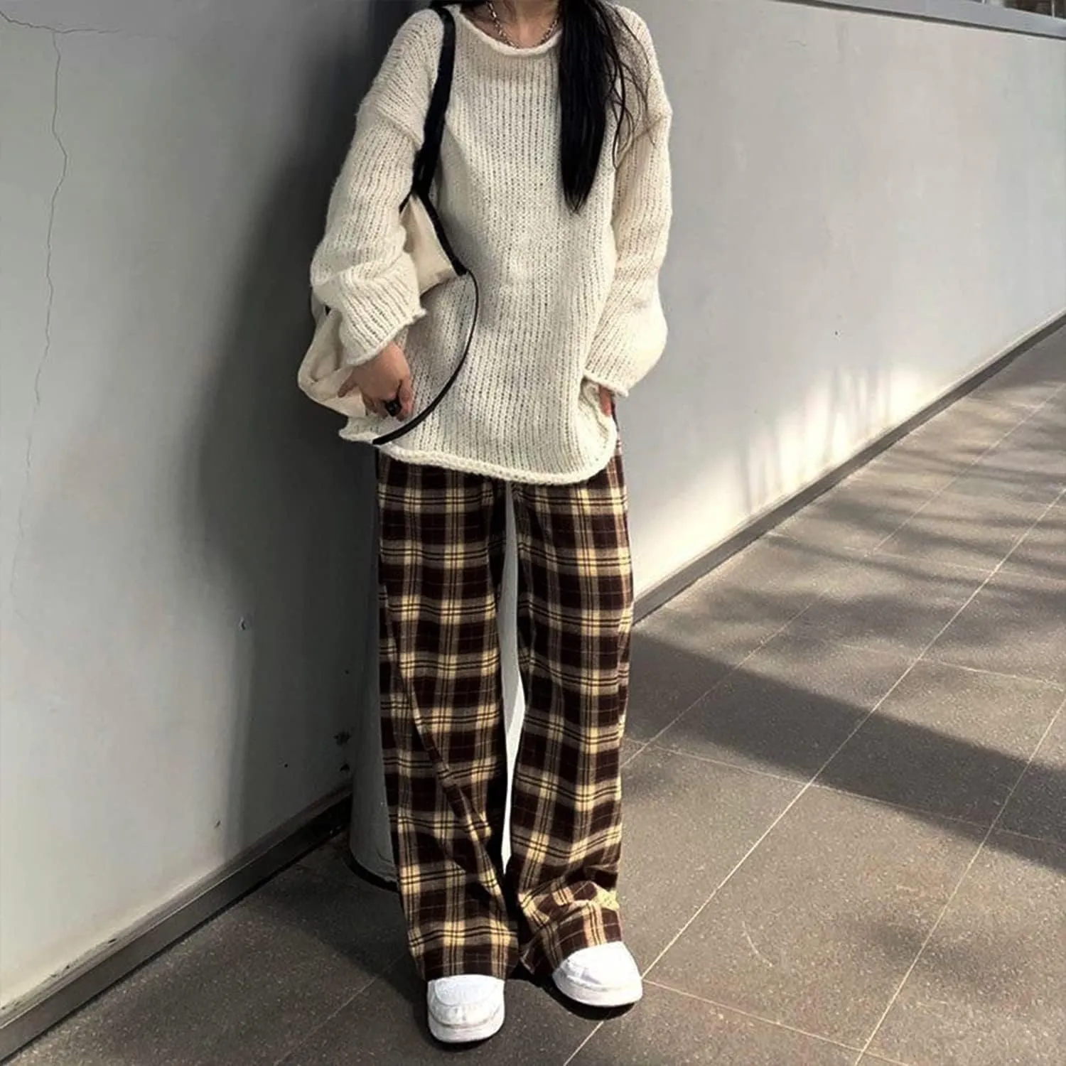 Plaid Women's Goth Baggy Alt Clothing Pants