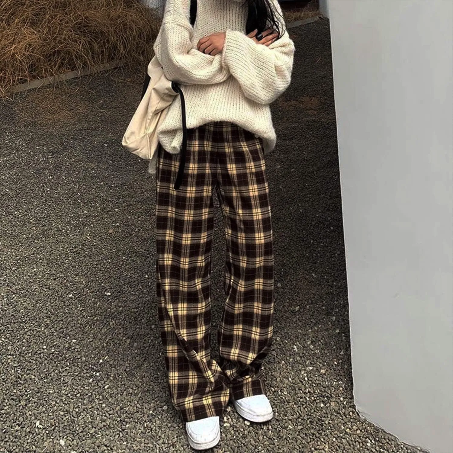 Plaid Women's Goth Baggy Alt Clothing Pants
