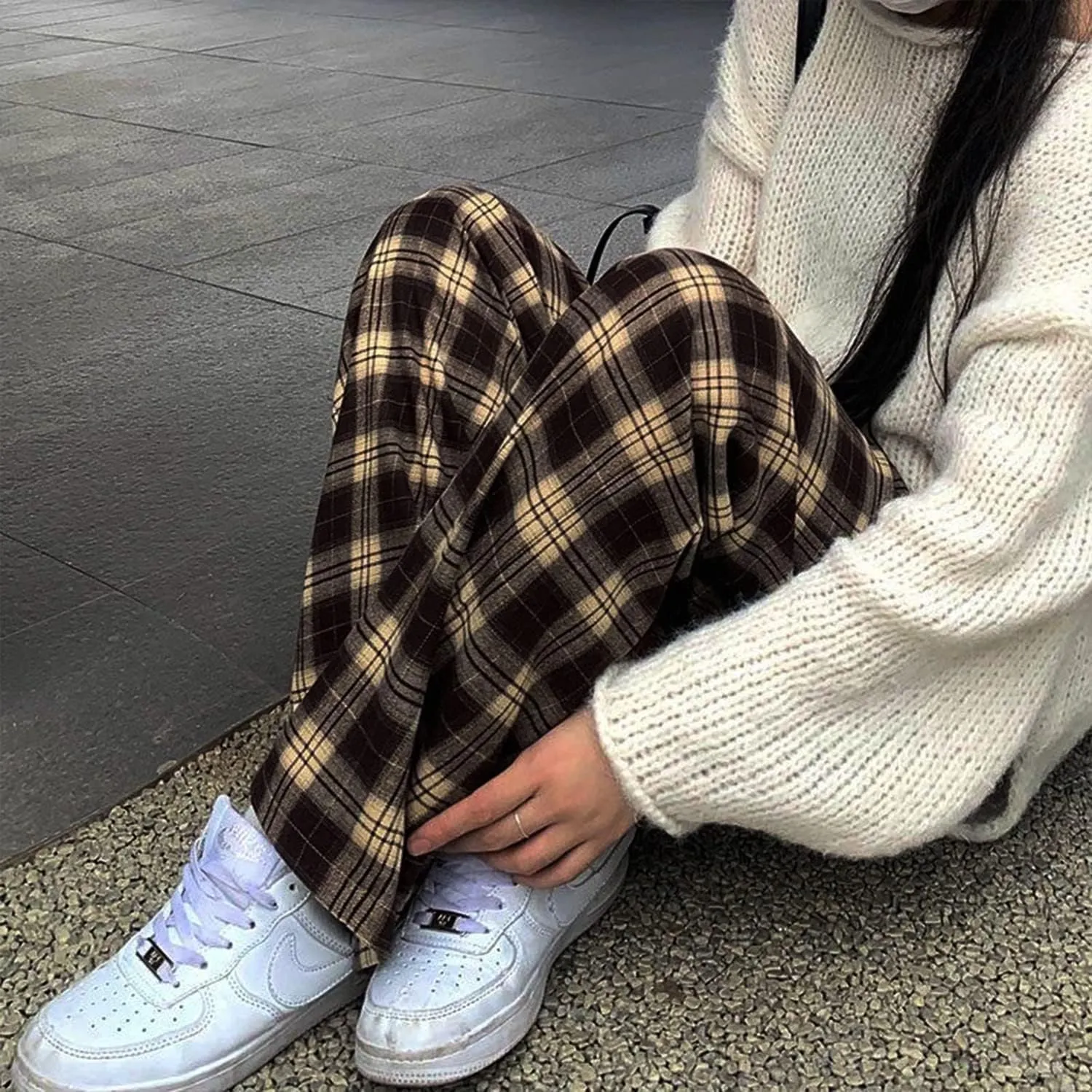 Plaid Women's Goth Baggy Alt Clothing Pants