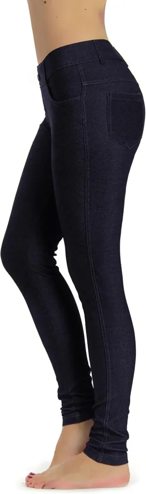Prolific Health Women's Jean Look Jeggings Tights Slimming Many Colors Spandex Leggings Pants Capri S-XXXL