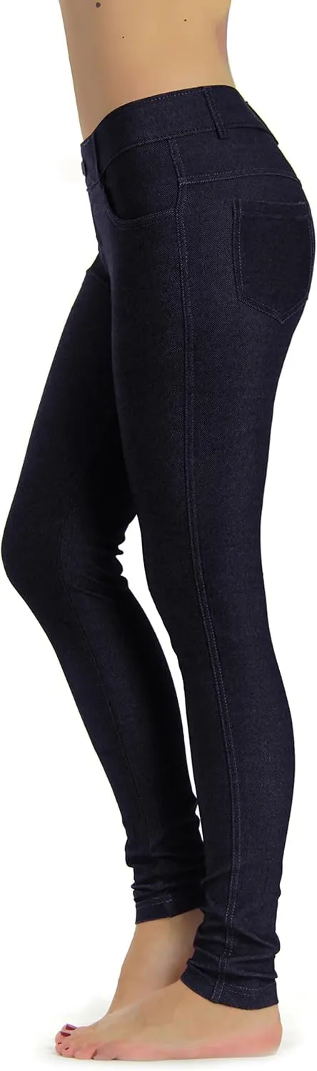 Prolific Health Women's Jean Look Jeggings Tights Slimming Many Colors Spandex Leggings Pants Capri S-XXXL