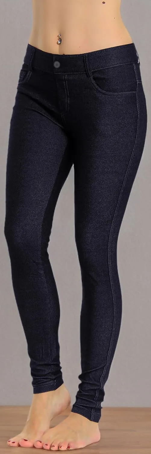 Prolific Health Women's Jean Look Jeggings Tights Slimming Many Colors Spandex Leggings Pants Capri S-XXXL