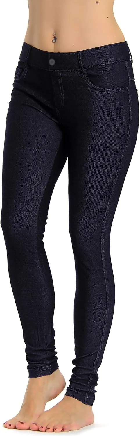 Prolific Health Women's Jean Look Jeggings Tights Slimming Many Colors Spandex Leggings Pants Capri S-XXXL
