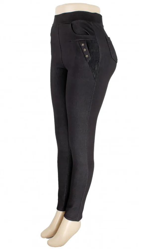 QI518 Lady Fleece Lined Jeggings 12pcs Pack