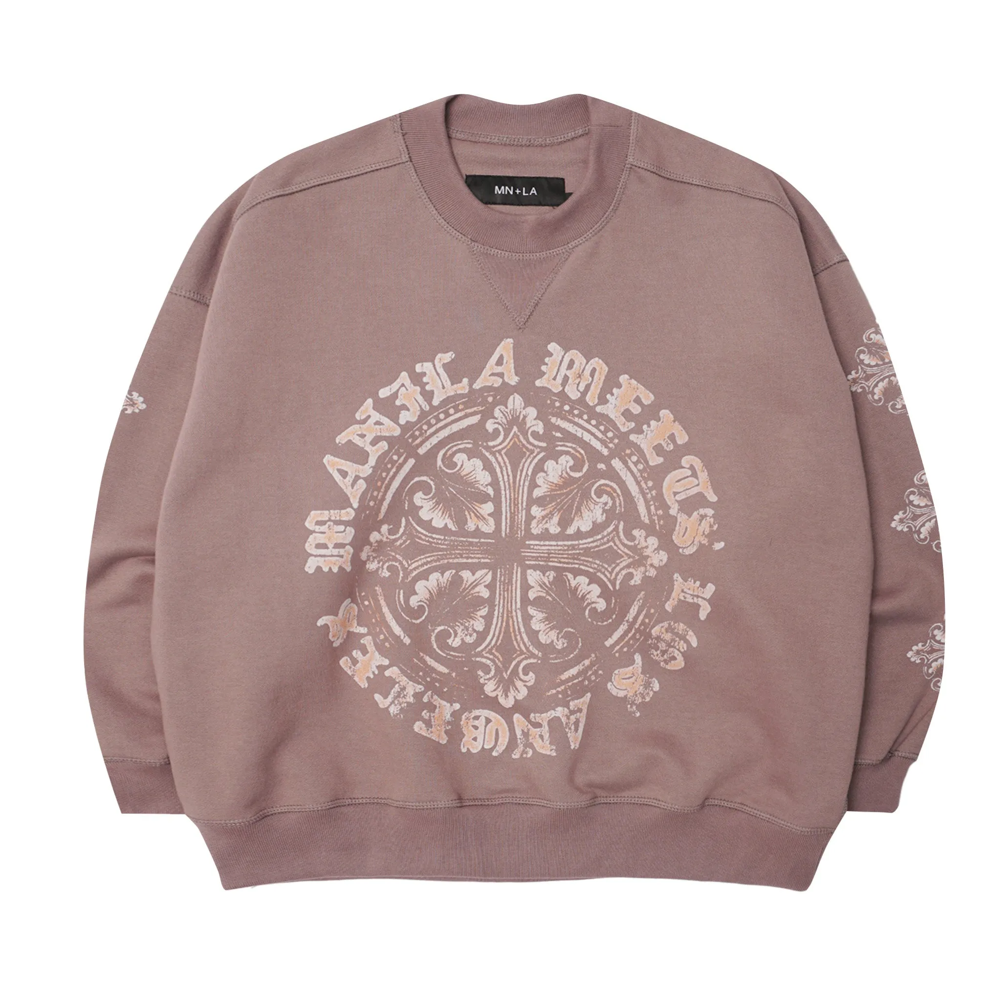 "IRON CROSS" MILITIA SWEATSHIRT IN MAUVE