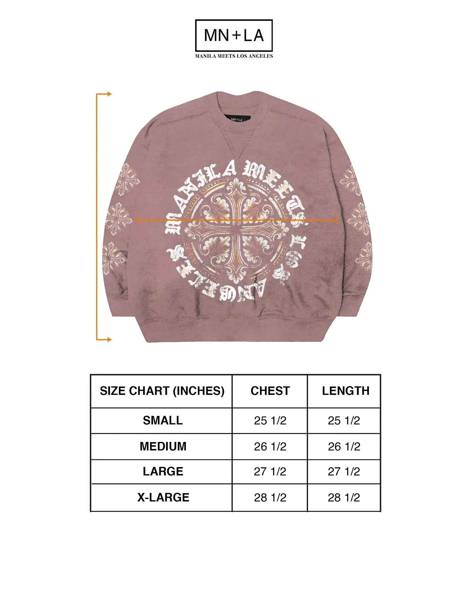 "IRON CROSS" MILITIA SWEATSHIRT IN MAUVE