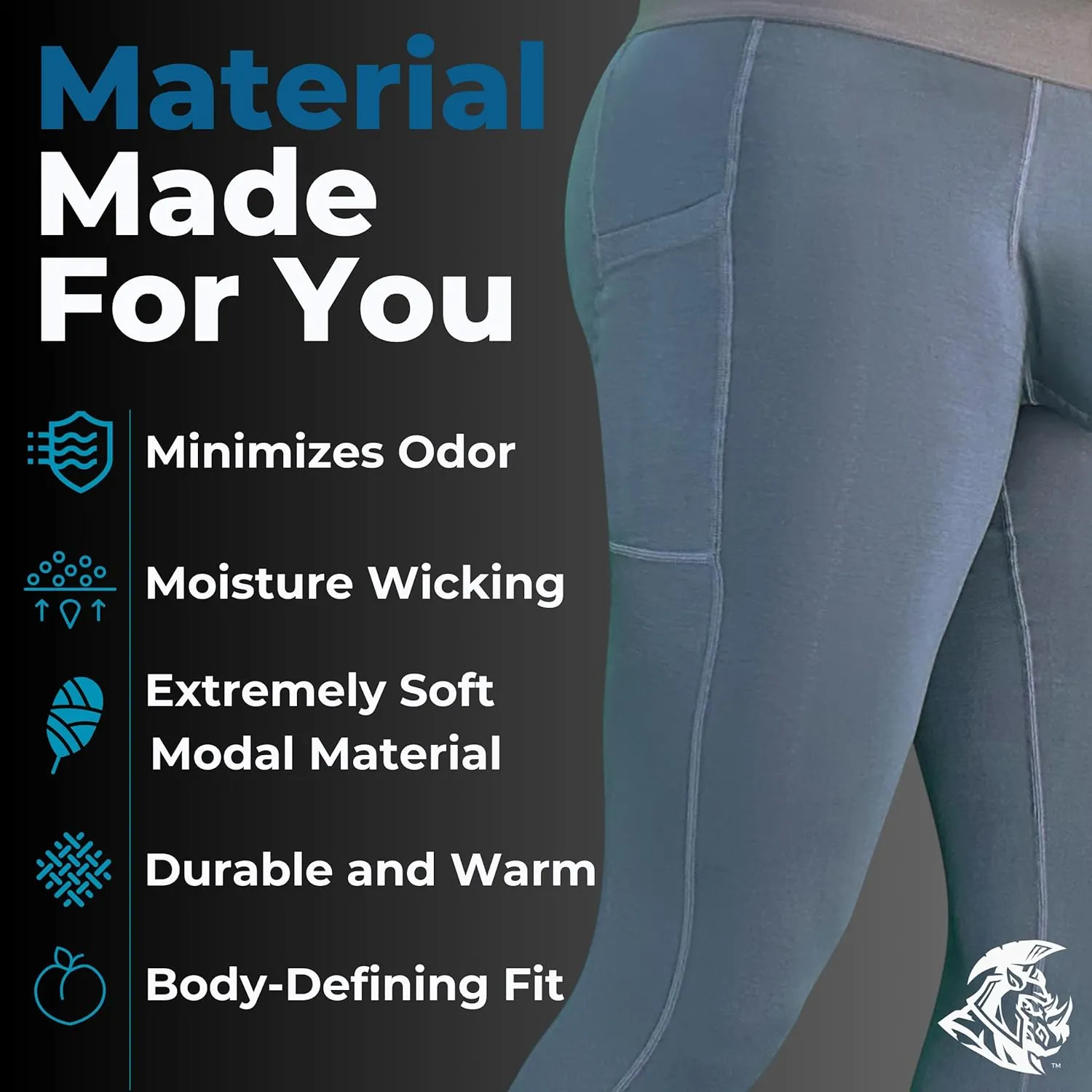 Real Men ABCD Pouch Compression Pants - 1, 2 & 3 Pack, Mens Leggings, Yoga Pants, Tights, Base Layer Men Cold Weather