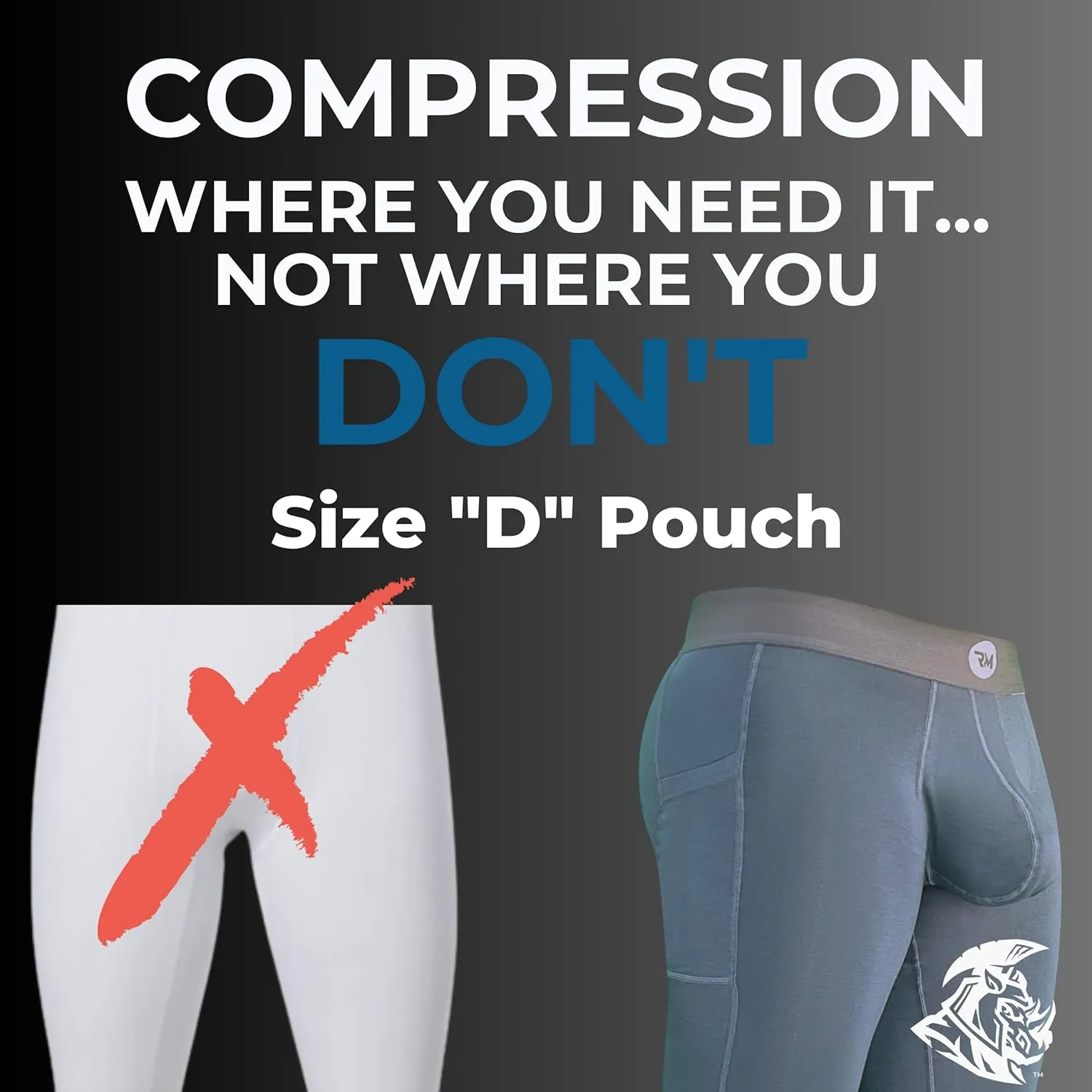 Real Men ABCD Pouch Compression Pants - 1, 2 & 3 Pack, Mens Leggings, Yoga Pants, Tights, Base Layer Men Cold Weather