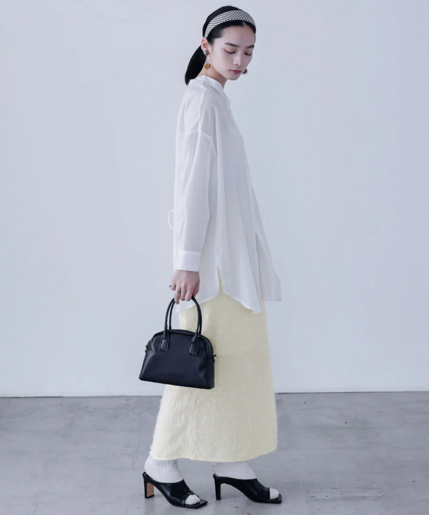 Shaggy Knit Tight Long Skirt