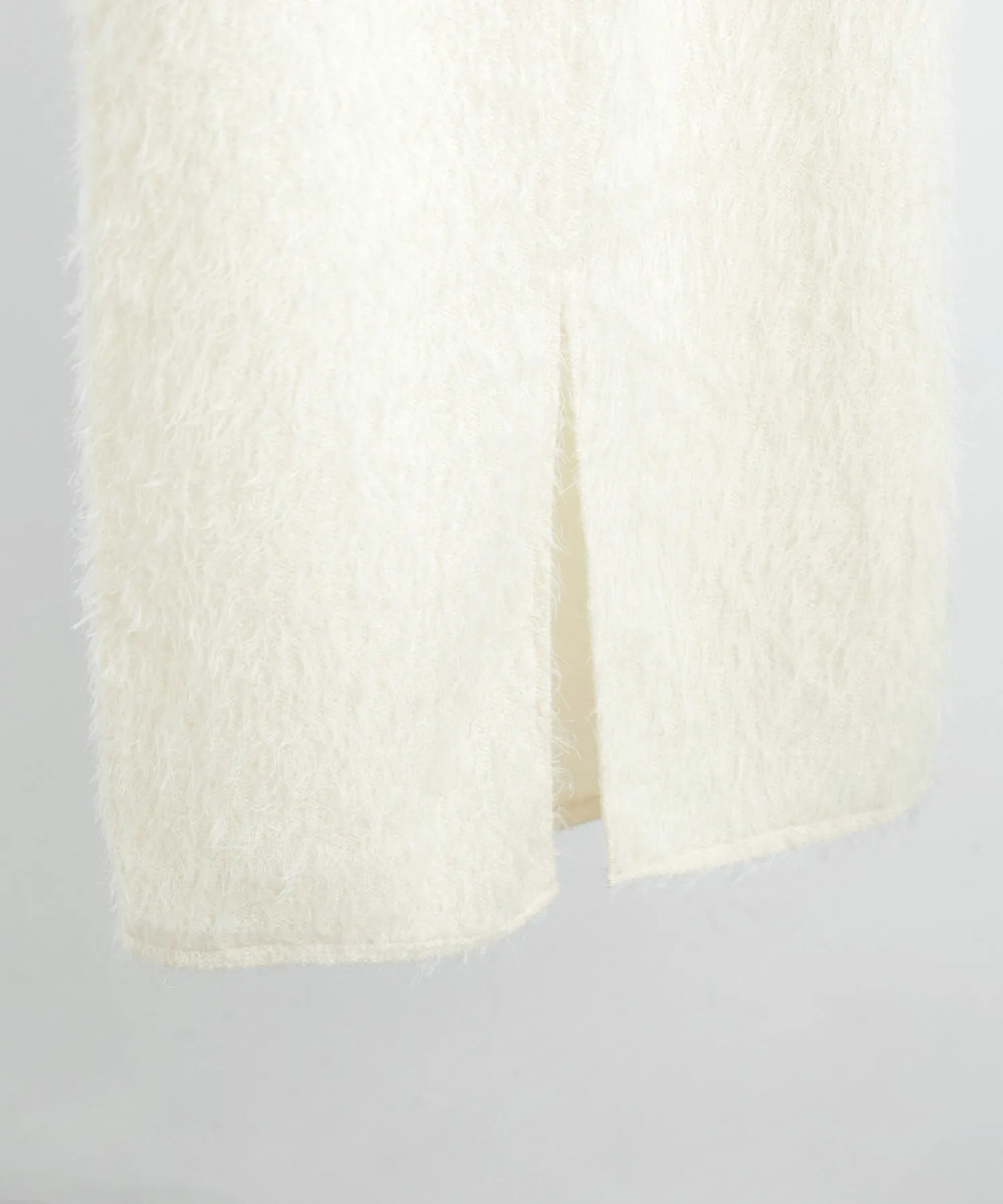 Shaggy Knit Tight Long Skirt