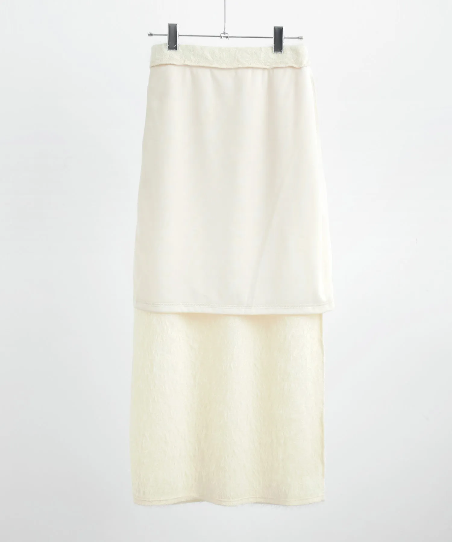 Shaggy Knit Tight Long Skirt