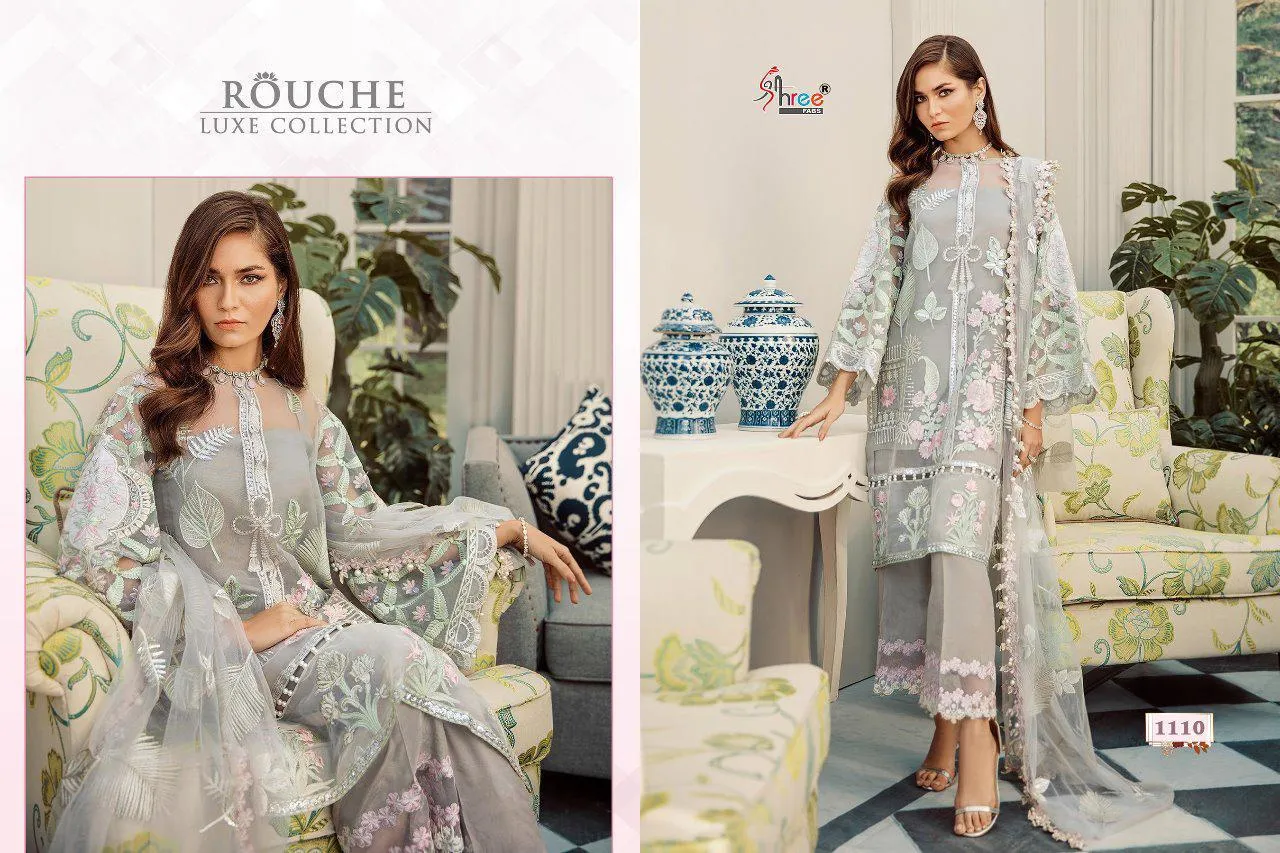 Shree Fabs Brings Rouche Wedding Wear Pakistani Dress Material