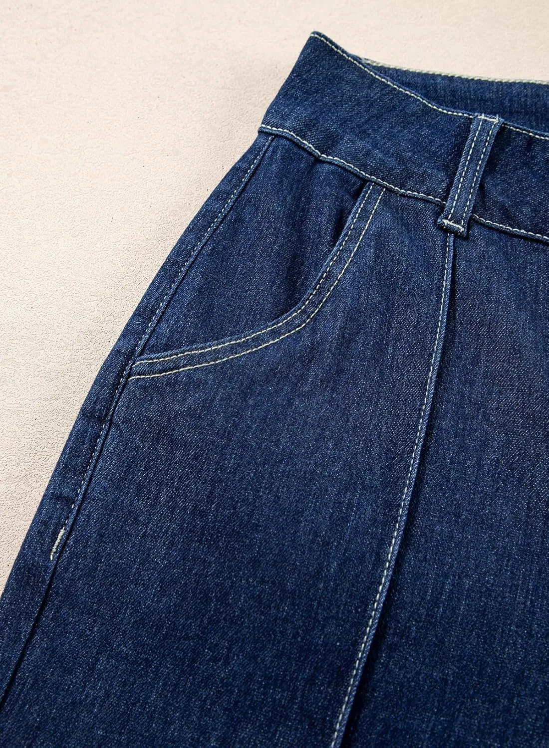 Sidefeel Womens Wide Leg Jeans Casual Baggy High Waisted Stretch Denim Pants