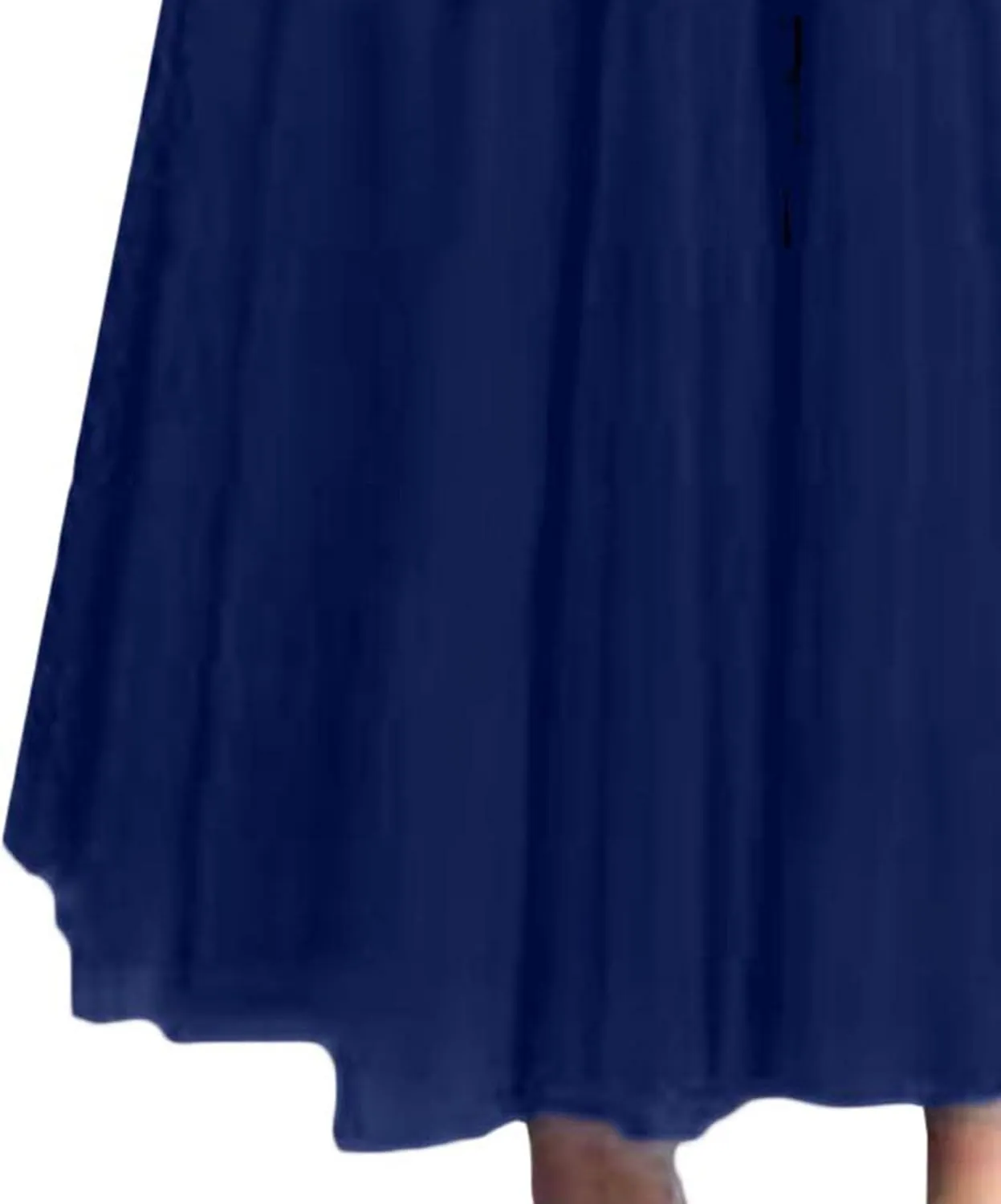 SOMTHRON Women's Tutu Tulle Skirt Elastic High Waist Layered Skirt Plain Mesh A-Line Midi Pleated Skirt