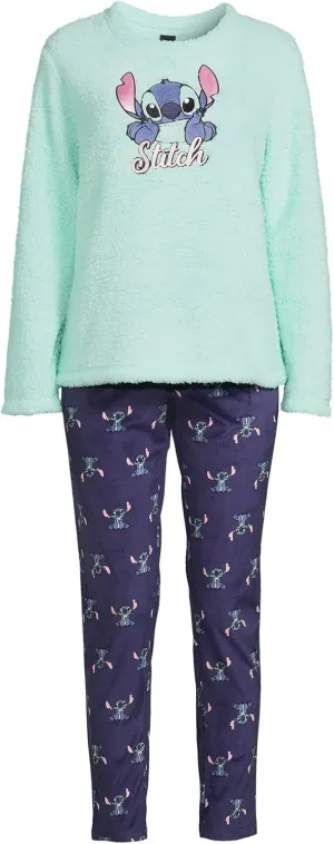 Stitch Women's and Women's Plus Pajama Set 2 Piece Set