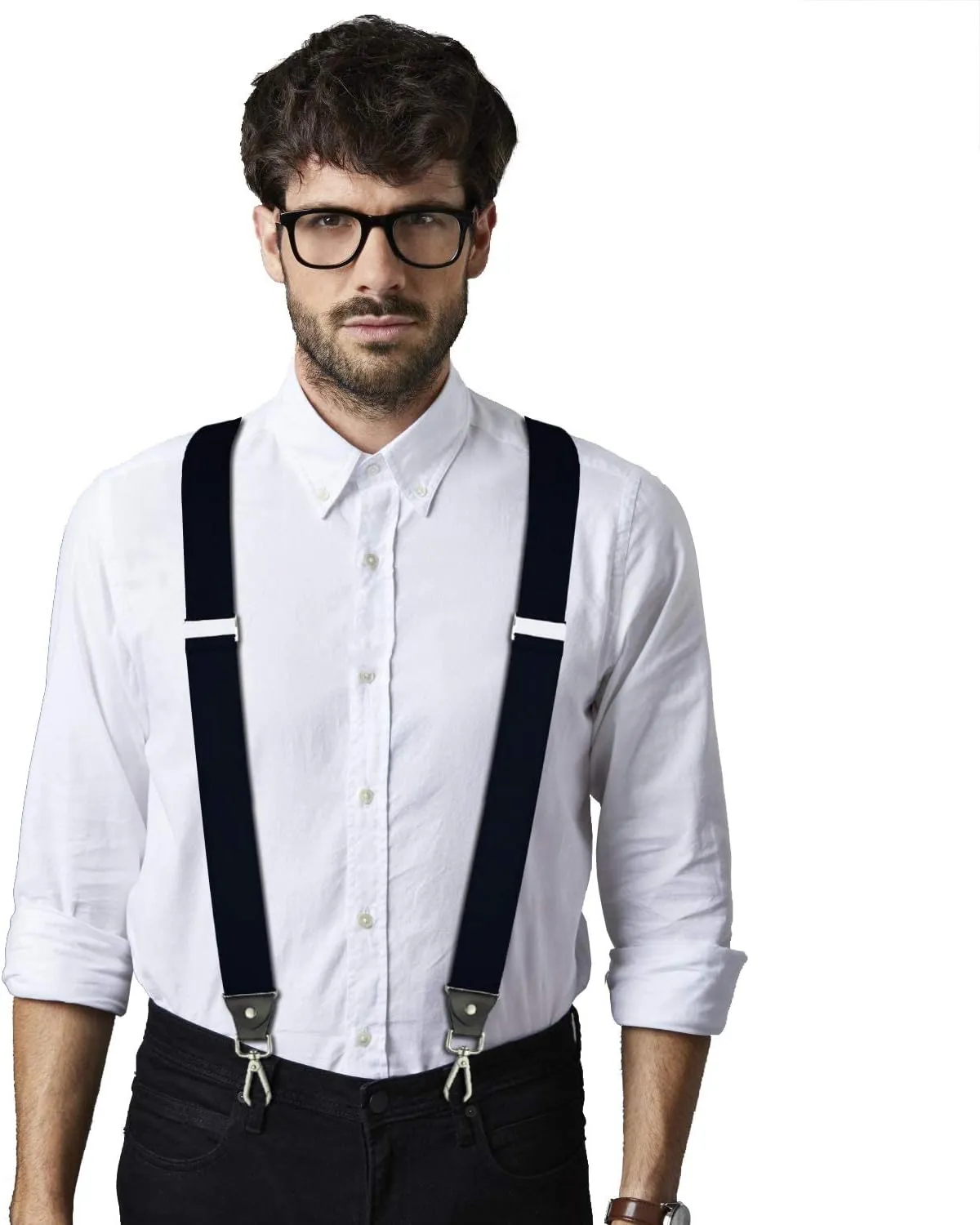Suspenders for Men, Adjustable Suspenders with Elastic Straps Y-Back Construction Heavy Duty for Work