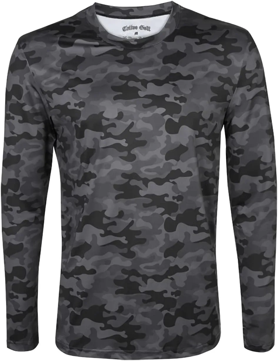 Tattoo Golf Performance Golf Long Sleeve Undershirt, Camo Black, 4X-Large