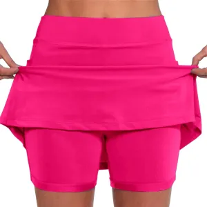 Tennis Skirts for Women with Pockets High Waisted Athletic Golf Skorts Skirts Fashion Solid Color Sports Gym Yoga Shorts 2024