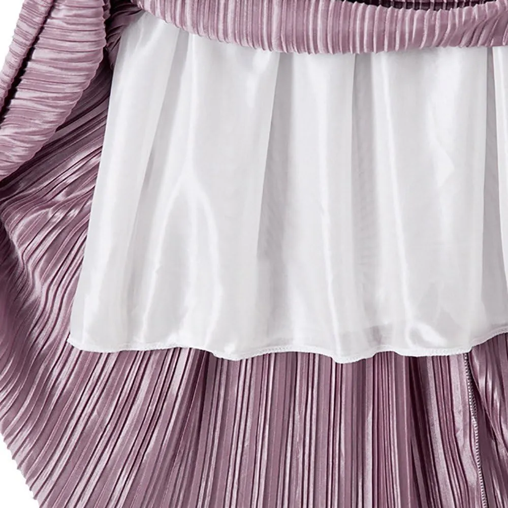 Tennis Skirts for Women,Women Vintage Casual High Waist Long Solid Fashion Daily Pleated Skirt Midi Skirt Circle