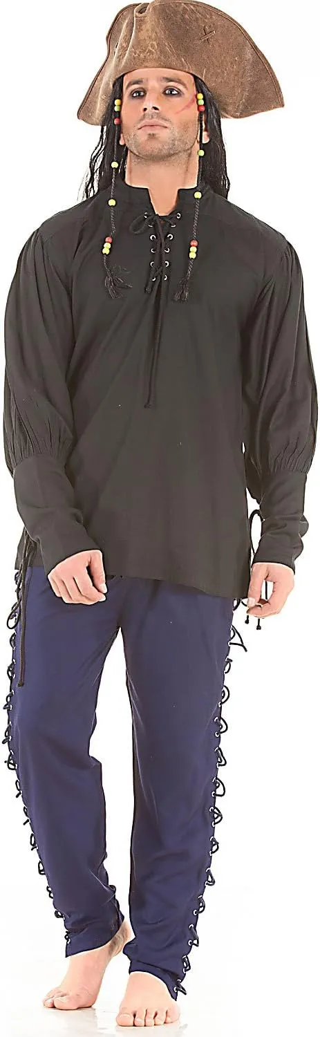 ThePirateDressing Medieval Renaissance Pirate Cosplay Costume Mens Lace-Up Pants