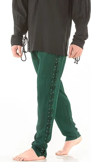 ThePirateDressing Medieval Renaissance Pirate Cosplay Costume Mens Lace-Up Pants