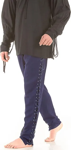 ThePirateDressing Medieval Renaissance Pirate Cosplay Costume Mens Lace-Up Pants