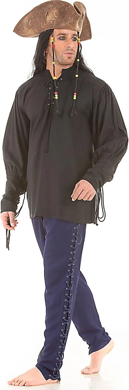 ThePirateDressing Medieval Renaissance Pirate Cosplay Costume Mens Lace-Up Pants