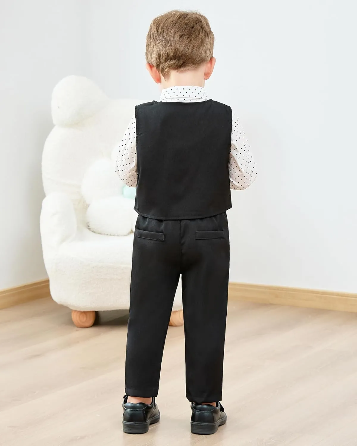 Toddler Baby Boy Clothes Suit 12M-5T Boys Formal Dress Shirt Bowtie Suspender Pants Gentleman Wedding Outfits