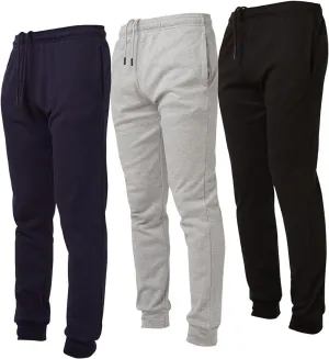 Ultra Performance 3 Pack Mens Lightweight Joggers for Men Casual Lounge Jogger Sweatpants with Pockets (SM - 4X)