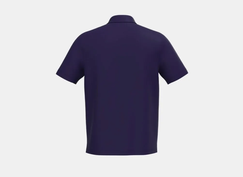 Under Armour Title Mens Short Sleeve Polo Shirt XS Purple-White