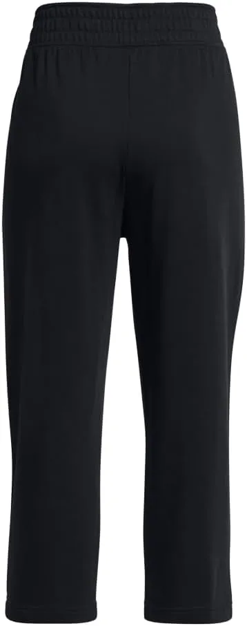 Under Armour Women's Rival Terry Wide Leg Crop Pants
