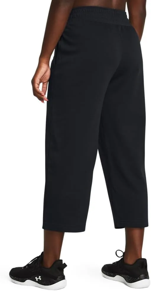 Under Armour Women's Rival Terry Wide Leg Crop Pants