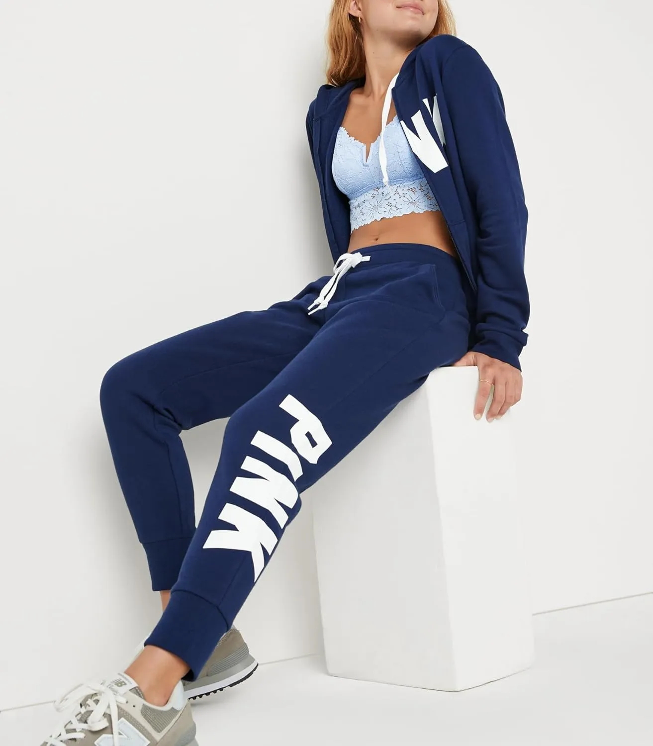 Victoria's Secret Women's Pink Logo Fleece Jogger Sweatpants, (XS-XXL)