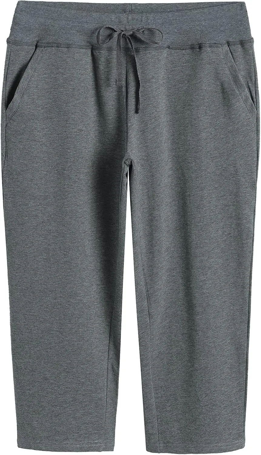 Weintee Women's Cotton Capri Pants with Pockets