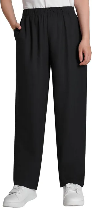 Weintee Women's Petite Linen Pants for 5 FT Short