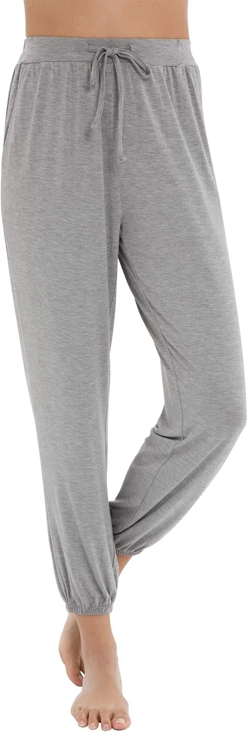 WiWi Bamboo Viscose Pajama Pants for Women Lounge Joggers Yoga Bottoms Plus Size Pajamas Pant Sweatpants S-4X