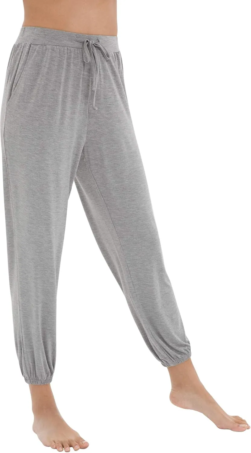 WiWi Bamboo Viscose Pajama Pants for Women Lounge Joggers Yoga Bottoms Plus Size Pajamas Pant Sweatpants S-4X
