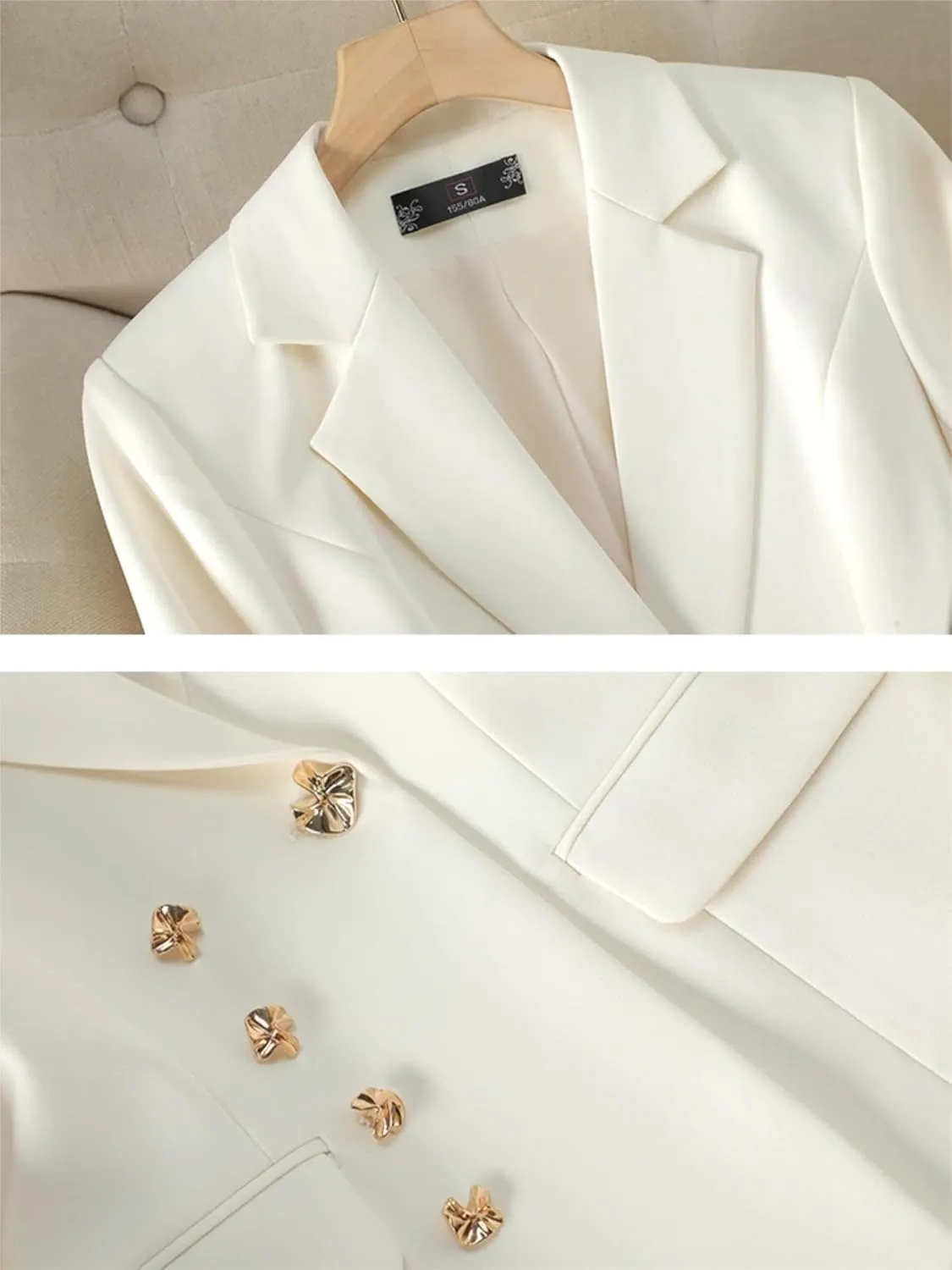 Women Pant Suit 2 Piece Set Ladies Female Autumn Spring Business Work Wear Formal Blazer Jacket and Trouser