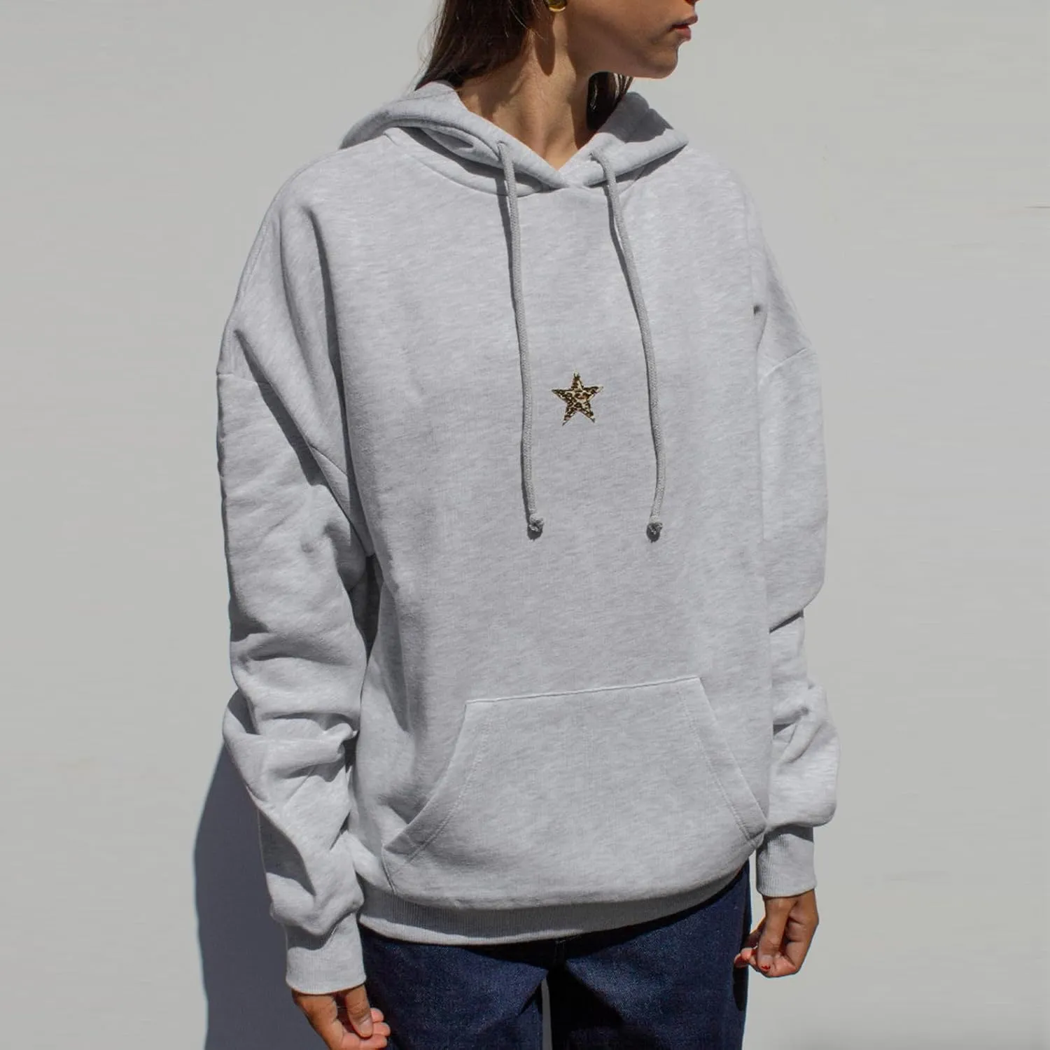 Women Y2k Star Print Oversized Hoodies Long Sleeve Front Pocket Hooded Pullover Top Graphic Sweatshirts Streetwear