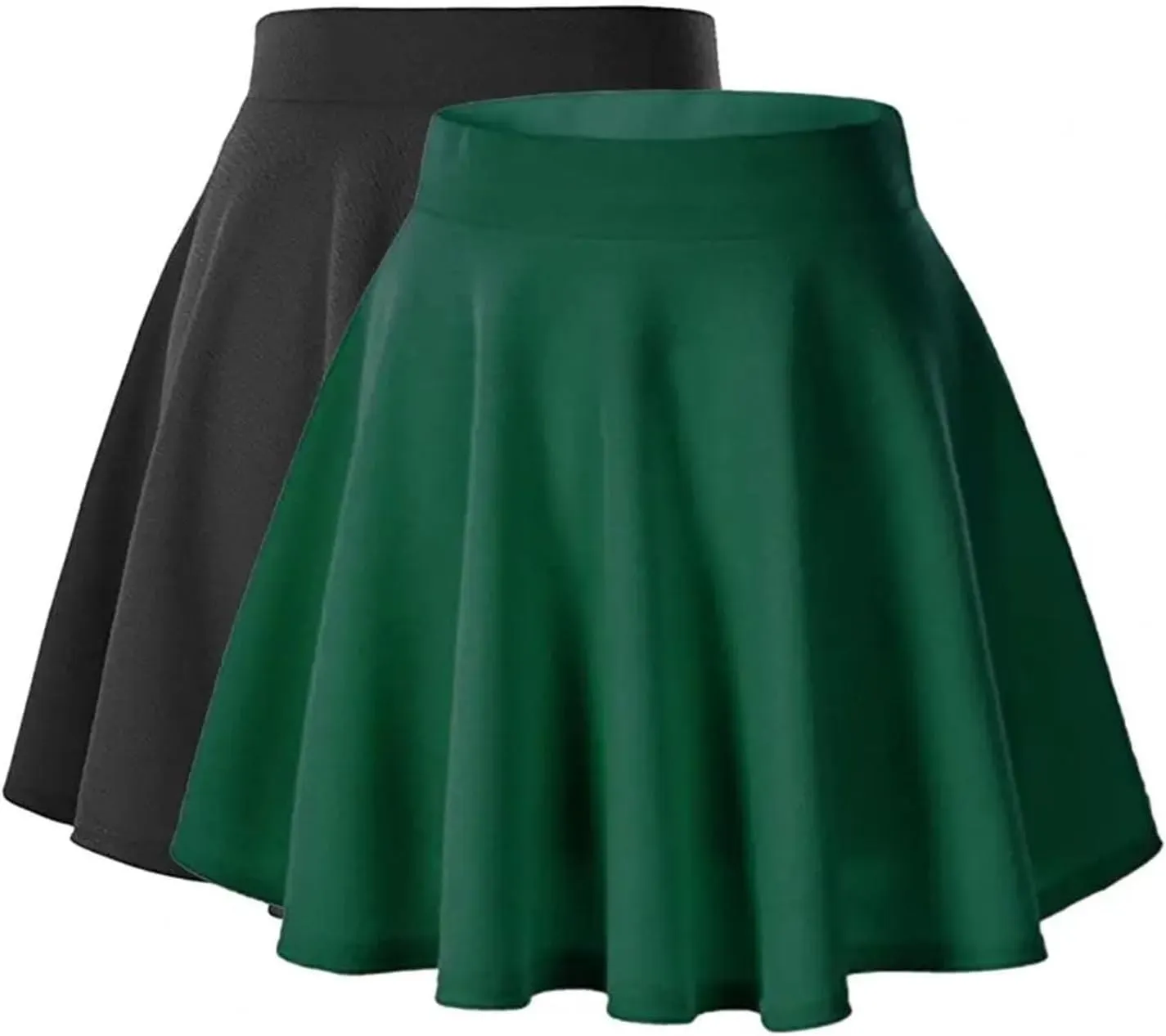 Women's Casual Mini Skirts High Waist A-Line Skater Skirt for Women Solid Color Athletic Skorts